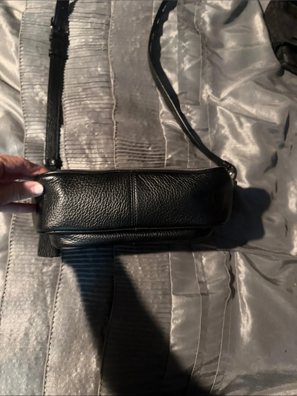 Coach Black Pebbled Leather Crossbody Bag